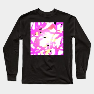 Strawberry Lemonade Abstract Pattern Long Sleeve T-Shirt